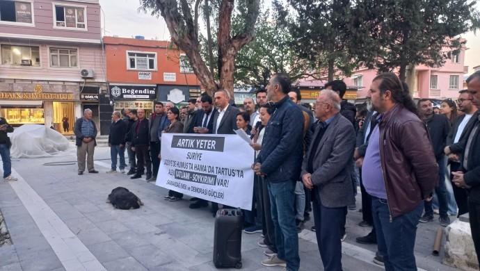 Suriye’deki Alevi katliamı Samandağ’da protesto edildi