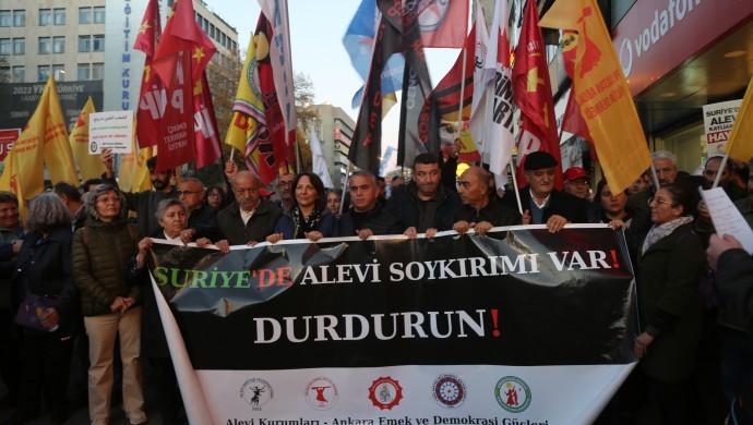 Suriye’deki Alevi katliamı Ankara’da protesto edildi