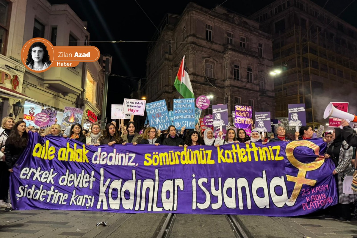 Kadınlar 25 Kasım’da İstiklal Caddesi’ndeydi: Dayatılan hayatı da, erkek şiddetini de kabul etmiyoruz
