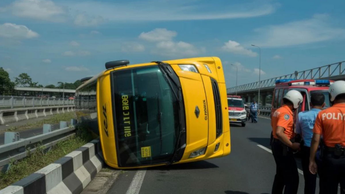 Endonezya’da yolcu otobüsü devrildi: 16 ölü, 18 yaralı