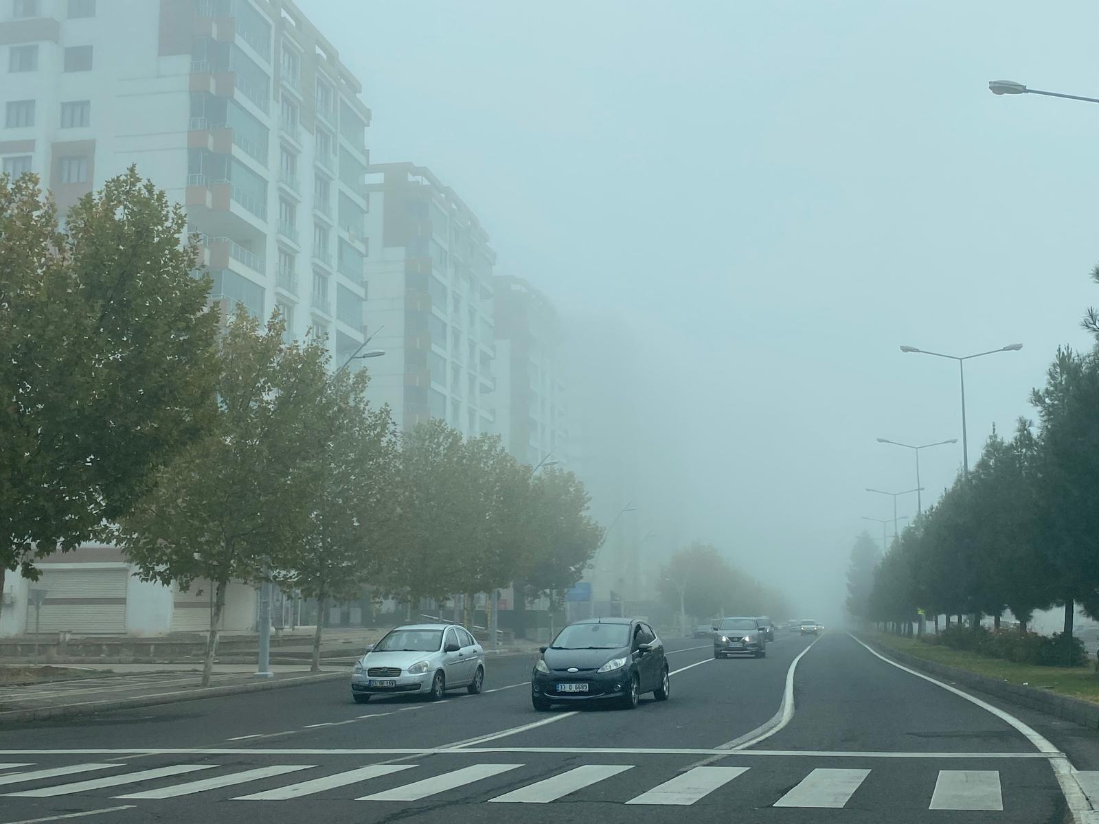 Diyarbakır’da sis etkili oldu
