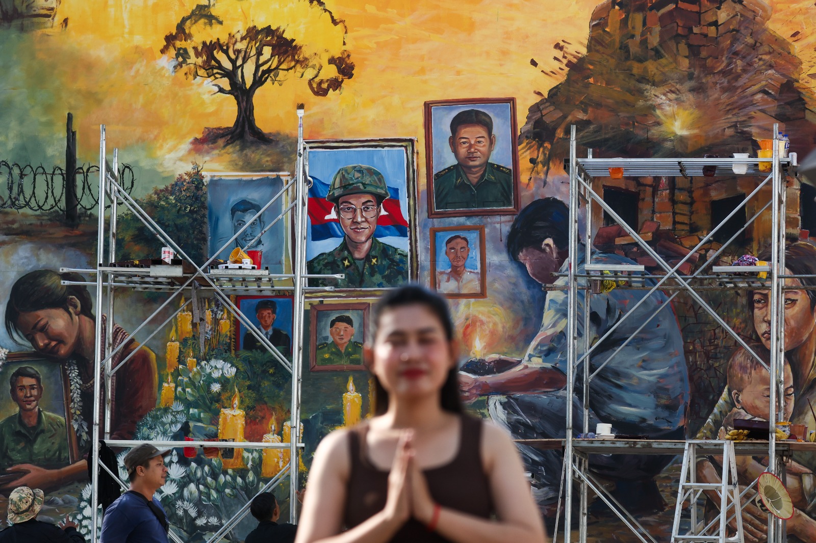 Kamboçya’da duvar resmi ile barış çağrısı