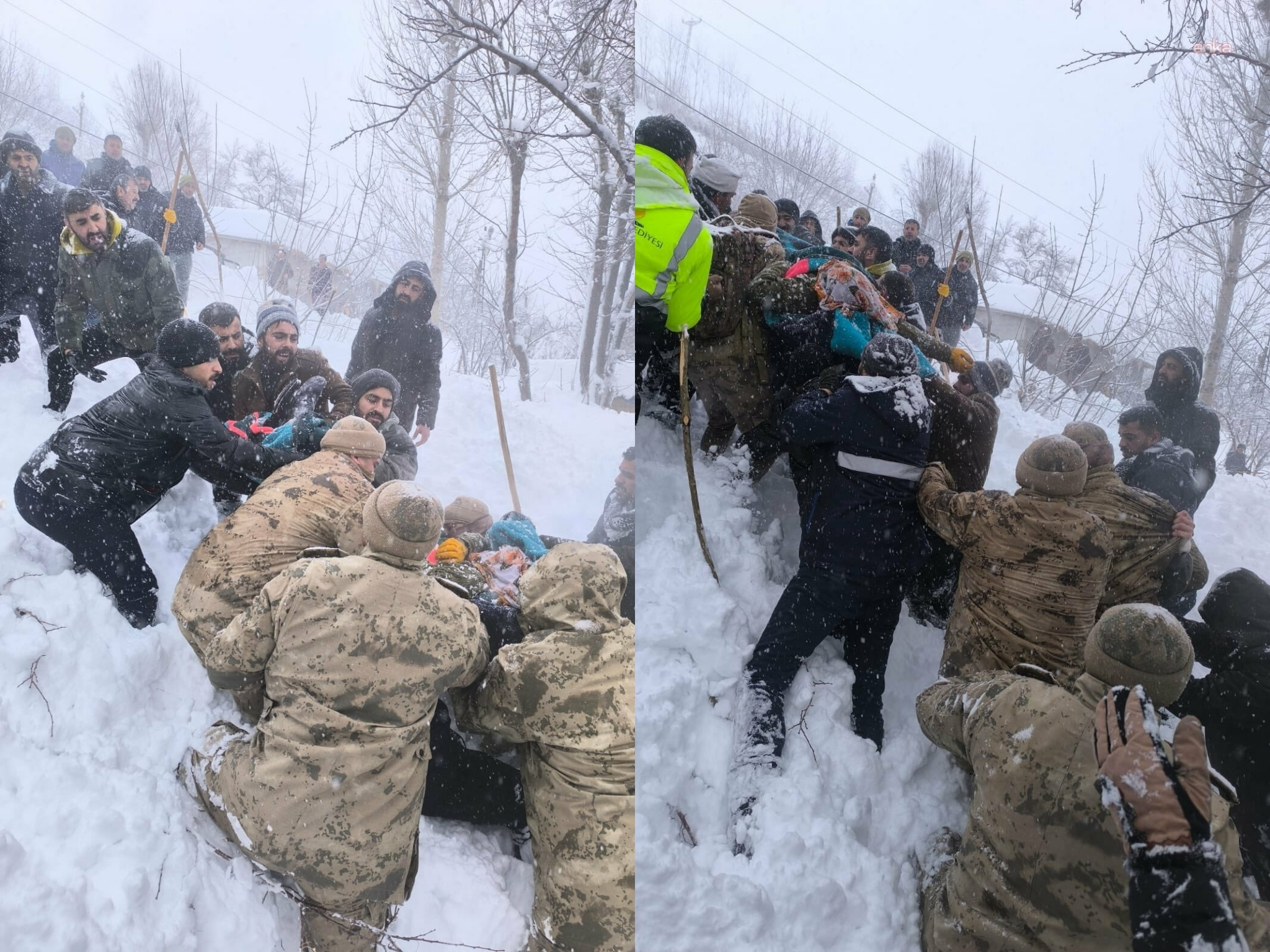 Van’da çığ altında kalan bir kadın hayatını kaybetti: 22 ev tahliye edildi