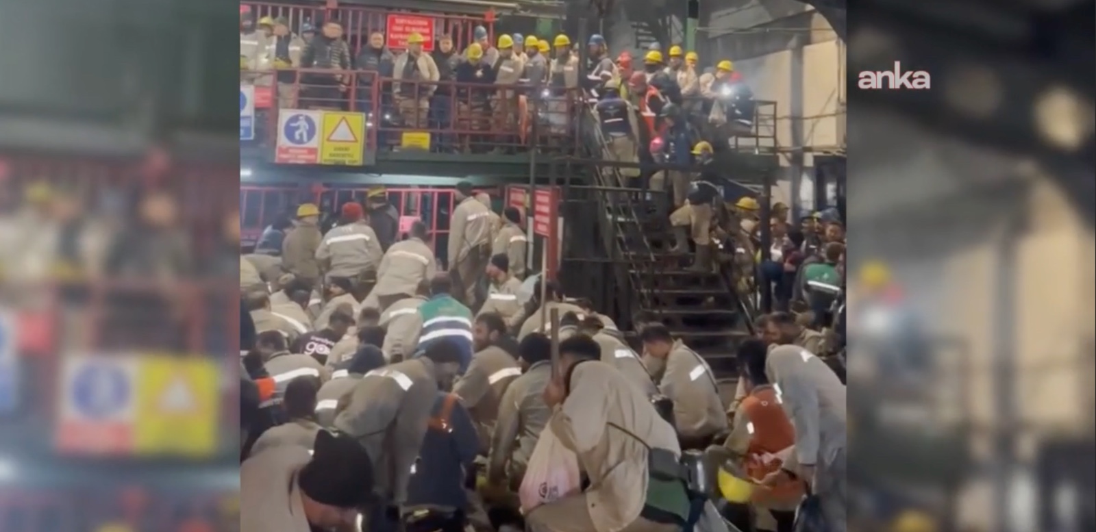 Madencilerden promosyon eşitsizliğine karşı baretli protesto