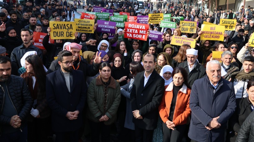 Cizre’de Kuzey ve Doğu Suriye’ye destek yürüyüşü