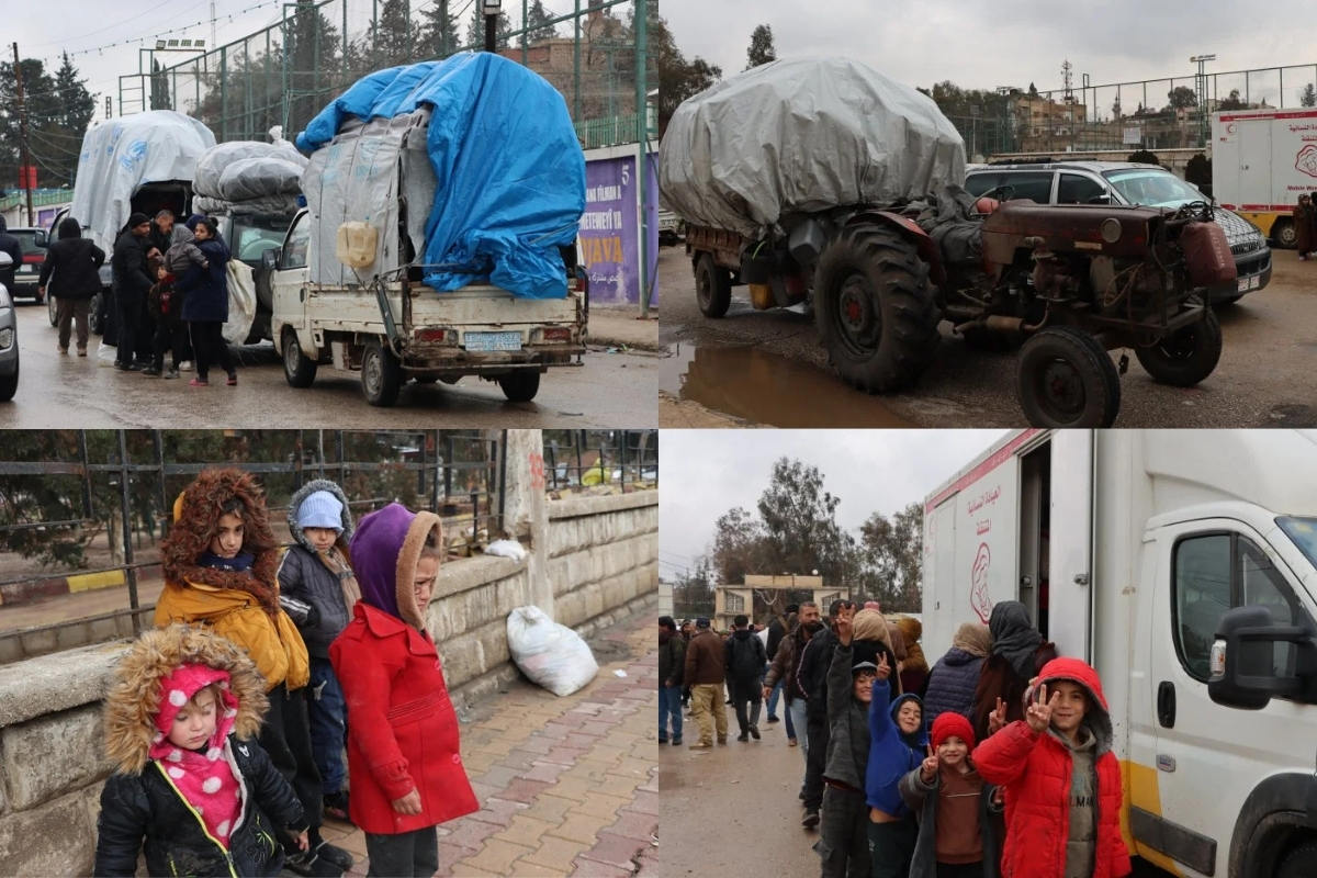 Suriye’de çatışmaların arasında kalan binlerce Kürt göç yolunda