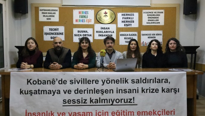 İnsanlık ve Yaşam için Eğitim Emekçileri’nden Kobani’ye insani yardım koridoru çağrısı