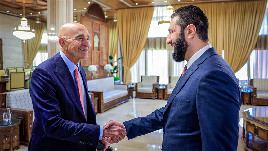 Şara, Şam’da ABD’nin Suriye Özel Temsilcisi Barrack’la görüştü