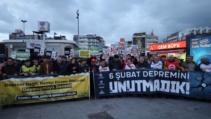 İstanbul’da 6 Şubat protestosu: Deprem değil, ihmal öldürdü