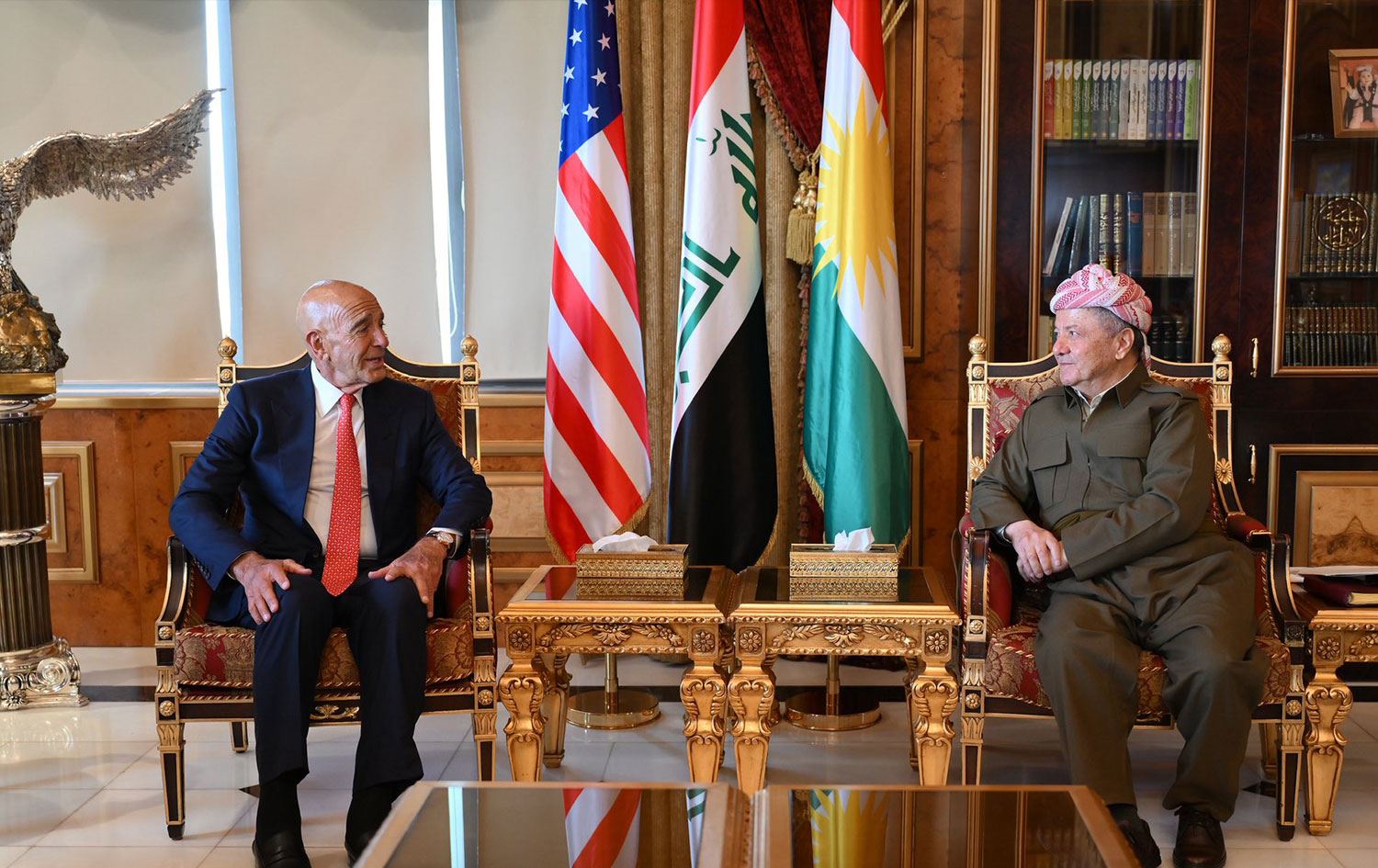 Mesud Barzani ve Tom Barrack görüştü