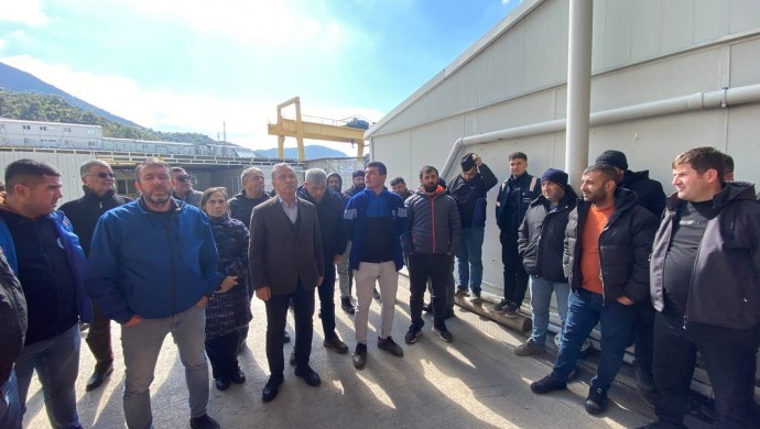 DEM Parti’den iş bırakan Polyak Maden işçilerine dayanışma ziyareti