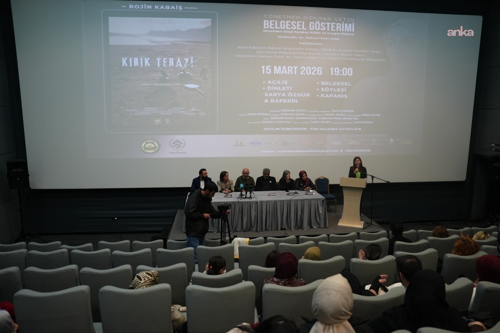 Rojin Kabaiş için çekilen ‘Kırık Terazi’ belgeseli Diyarbakır’da gösterildi