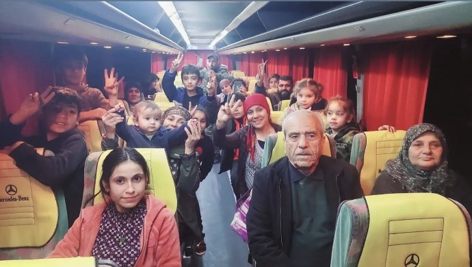 Yerinden edilenlerin Afrin’e dönüşü sürüyor: Üçüncü kafile yola çıktı