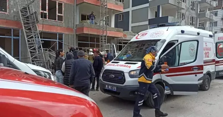 Ankara’da inşaat iskelesi çöktü: 1’i ağır 3 işçi yaralandı