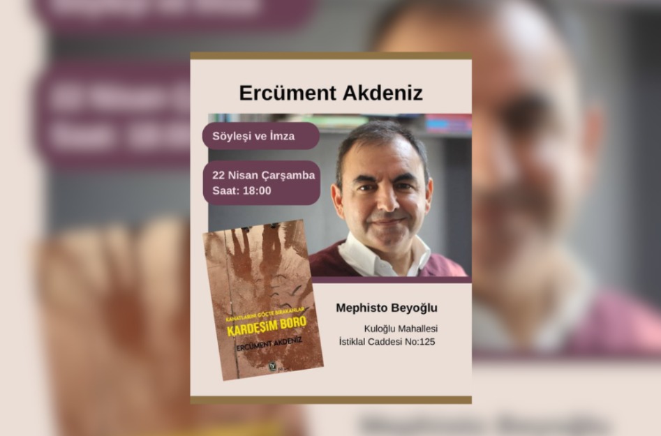 Ercüment Akdeniz’den yeni kitap: İmza günü ve söyleşi bu akşam