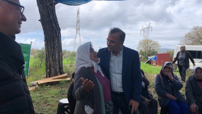 DEM Partili Akın Akbelen’de: Birlikte mücadele vurgusu