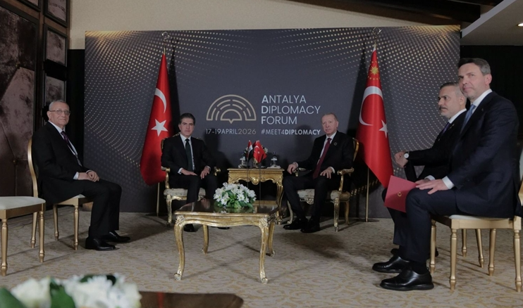 Antalya Diplomasi Forumu: Neçirvan Barzani ile Cumhurbaşkanı Erdoğan bir araya geldi