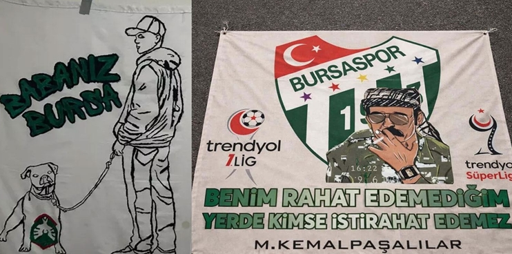 Yine Amedspor’u hedef aldılar: Bursaspor taraftarından bu kez de ‘JİTEM’li Ersever’ pankartı