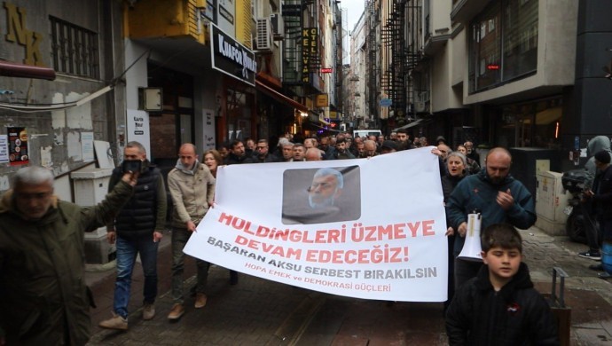 Başaran Aksu’nun tutuklanmasına Hopa’da protesto: ‘Holdingleri üzmeye devam edeceğiz’