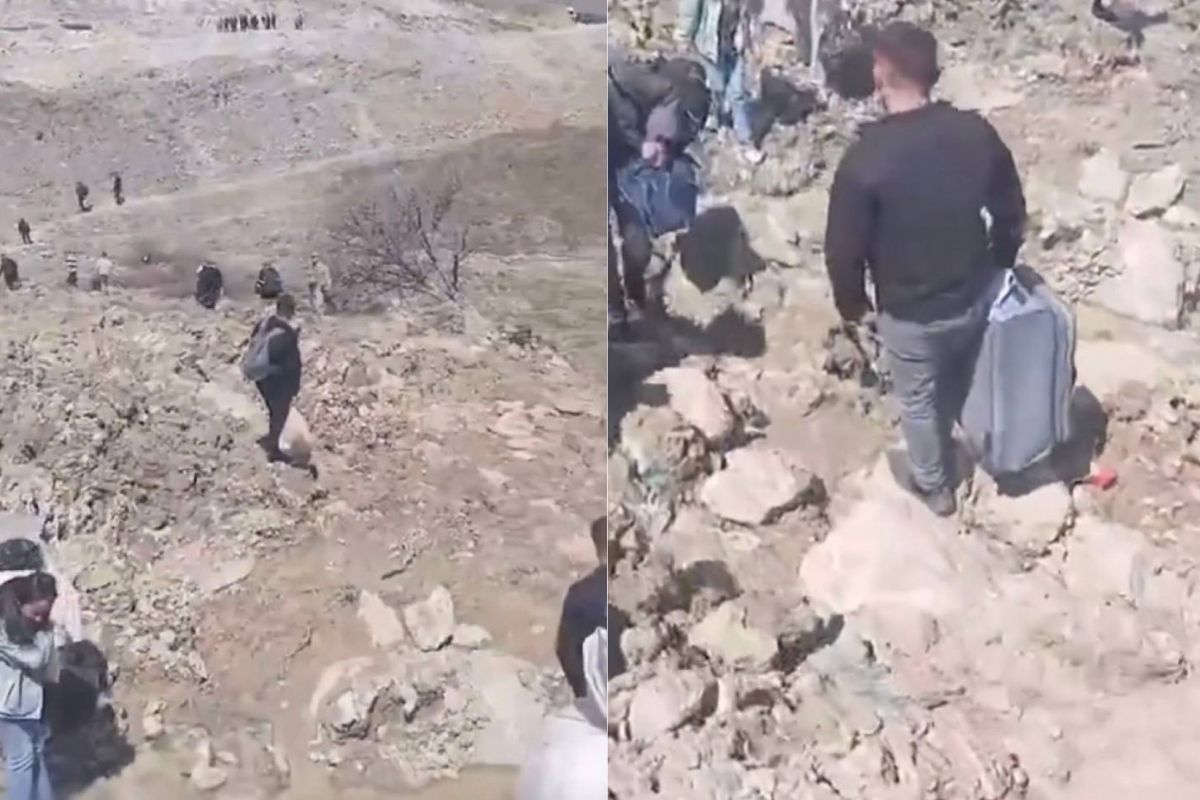 Hakkari-Van karayolu 13 gündür kapalı: Yurttaşlar valizleriyle yürüyerek geçti