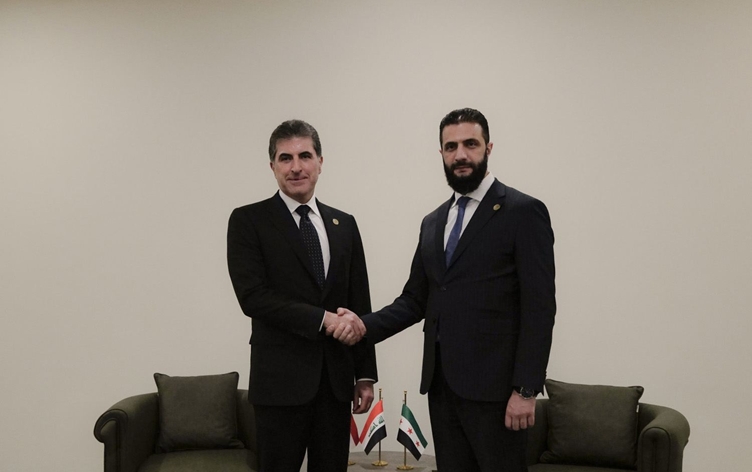 Ahmed Şara’dan Neçirvan Barzani’ye: Kürdistan bölgesi’ne yönelik saldırıları kınıyorum