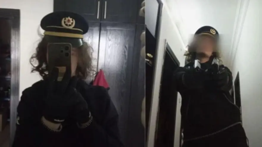 Poligondaki görüntü ortaya çıktı: Bir polis görevden uzaklaştırıldı