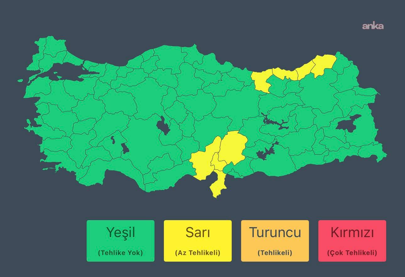 İçişleri Bakanlığı’ndan 8 il için kuvvetli sağanak uyarısı