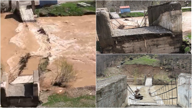 Munzur taştı, Şorşwenk Köprüsü sular altında kaldı: Köye 4 gündür ulaşılamıyor