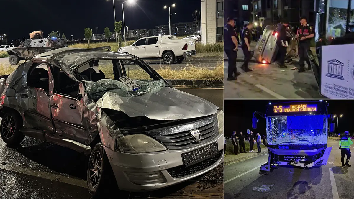 Diyarbakır’da belediye otobüsü ile otomobil çarpıştı: 2 kişi hayatını kaybetti