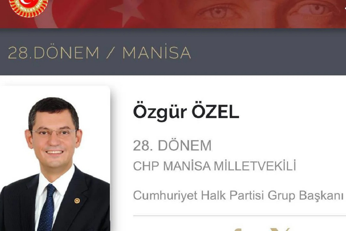 TBMM sitesinde Özgür Özel’in unvanı değiştirildi