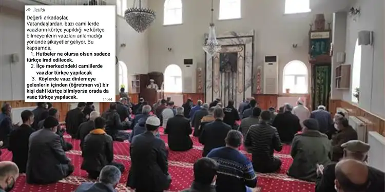 Müftülük imamlara Kürtçeyi yasakladı