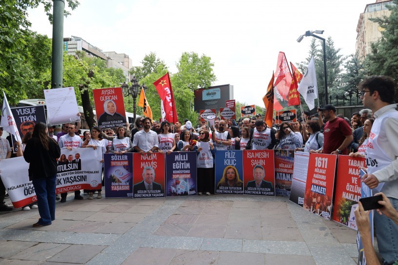 Özel sektör öğretmenleri Ankara’da: ‘Mülakat dediniz hakkımızı yediniz’