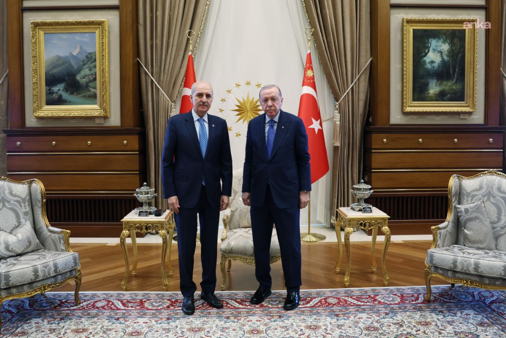 Cumhurbaşkanı Erdoğan, TBMM Başkanı Kurtulmuş’u kabul etti