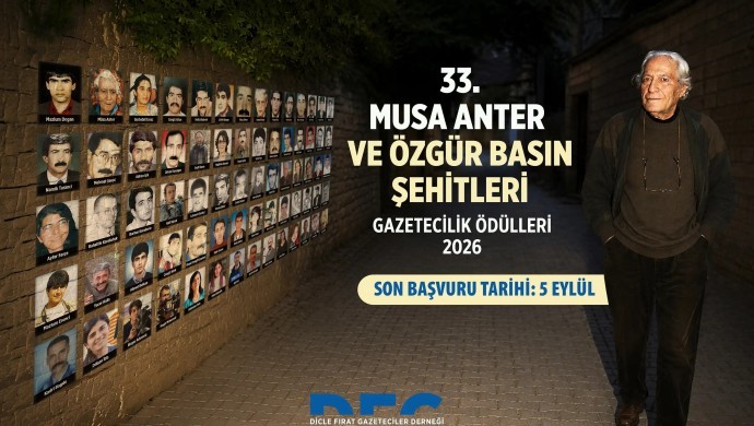 33. Musa Anter ve Özgür Basın Şehitleri Gazetecilik Ödülleri için başvurular sürüyor