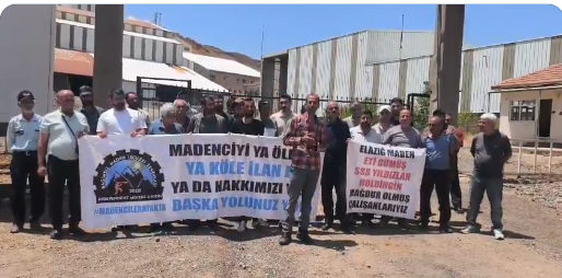 Elazığ Maden’deki işçilerin eylemi 2. gününde: ‘Hakkımızı alamazsak 24 Temmuz’da Ankara’ya yürüyeceğiz’