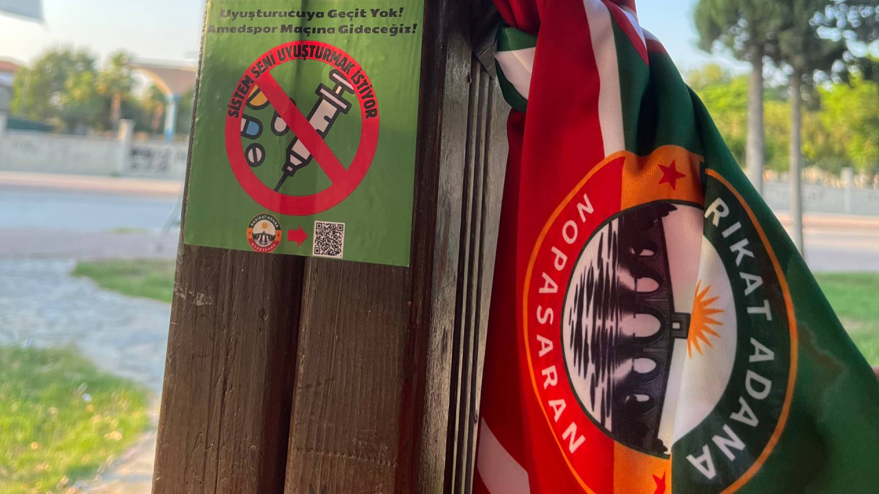 Amedspor taraftar grubu Barikat Adana’dan uyuşturucuya karşı farkındalık çalışması