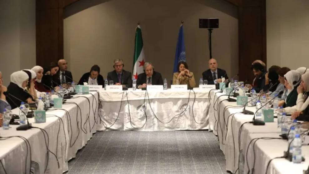 Şam’da 18 kadın örgütüyle bir araya gelmişti: Guterres’e ‘haklarımız ve statümüz güvenceye alınmalı’ çağrısı
