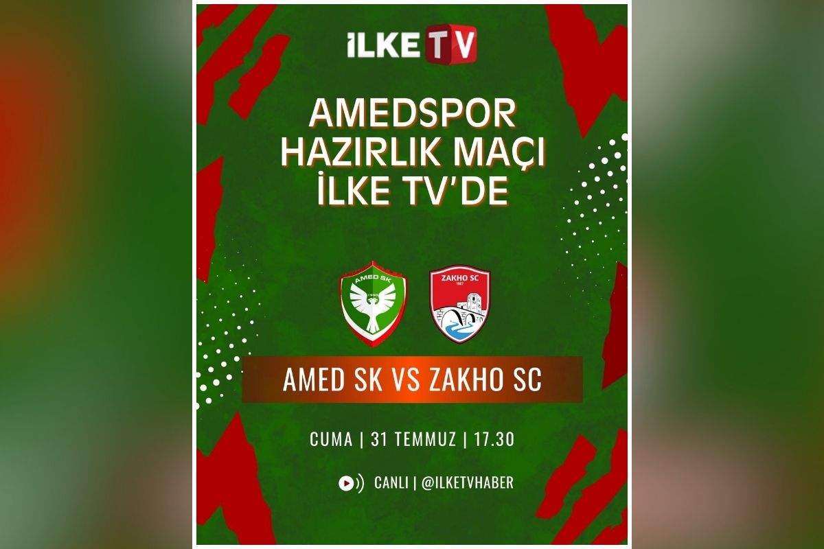 Amedspor-Zakho SC maçı İlke TV YouTube kanalında canlı yayınlanacak