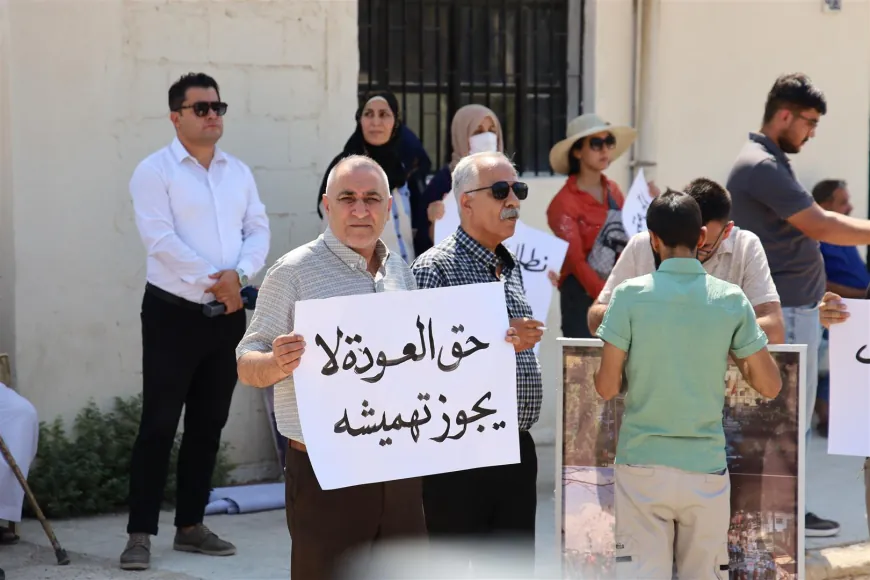 Serêkaniyêlilerden Haseke’de eylem: ‘Tek talebimiz evimize güvenli geri dönüş’