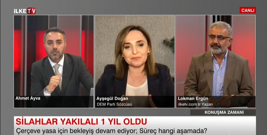 DEM Parti Sözcüsü Ayşegül Doğan İlke TV’de: Mesele zamanlama değil, taslağın neyi içerdiği önemli