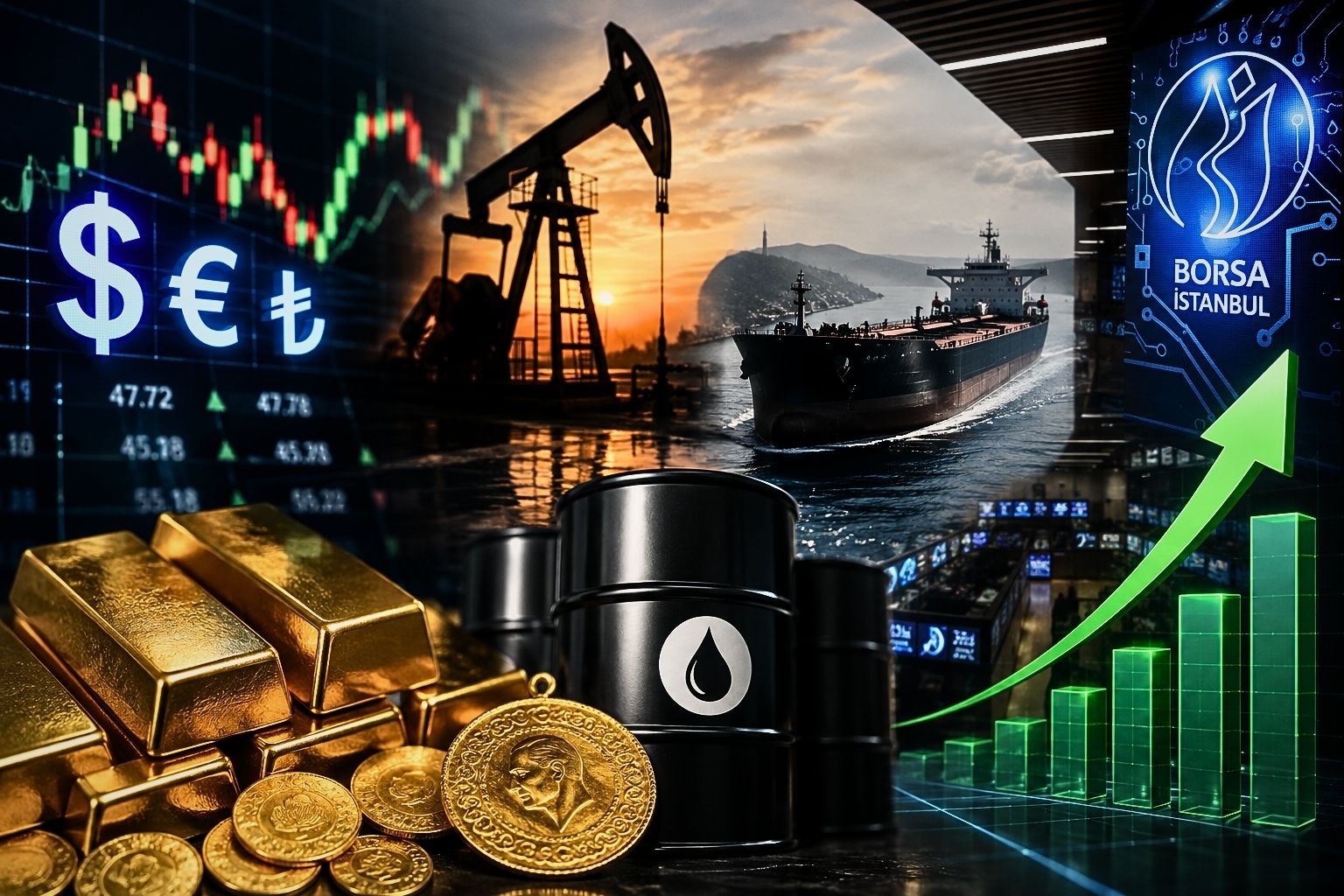 Piyasalarda haftanın ilk günü: Altın ve borsa yükseldi, petrol Hürmüz’ü izliyor