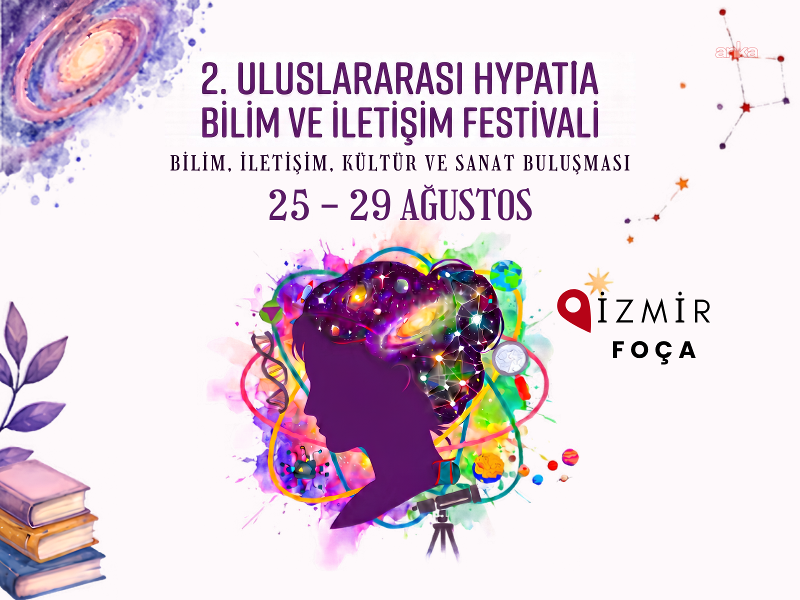 2. Uluslararası Hypatia Bilim ve İletişim Festivali 25-29 Ağustos’ta Foça’da düzenlenecek