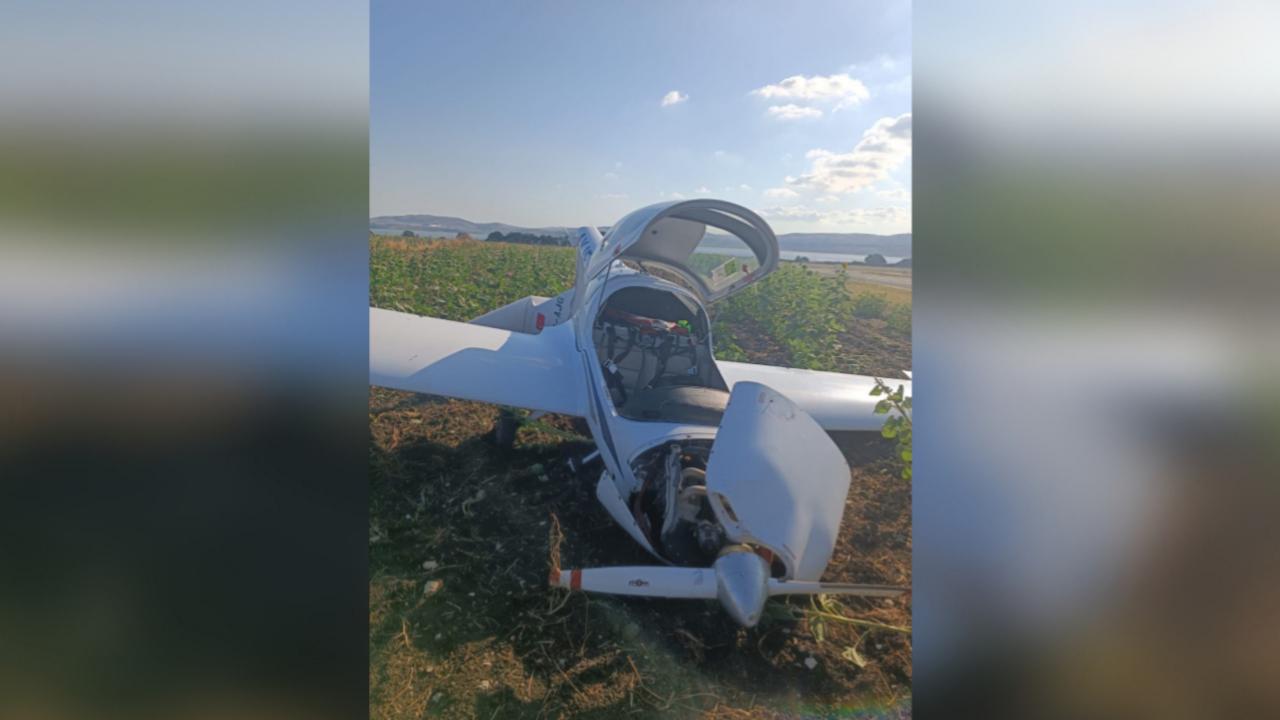 Çatalca’da eğitim uçağı kaza yaptı: Pilot yaralandı