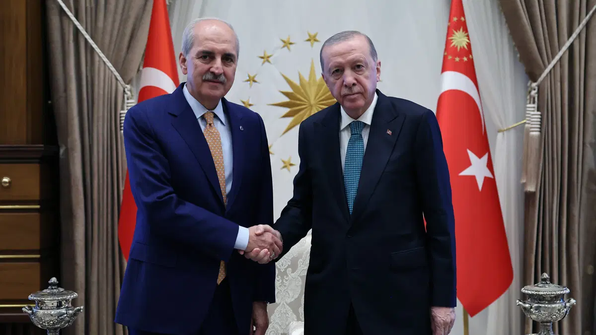 Cumhurbaşkanı Erdoğan, Meclis Başkanı Numan Kurtulmuş’u kabul etti