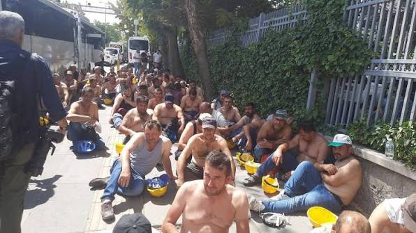 Bakanlık önünde gözaltına alınan madenciler serbest: Başaran Aksu hala gözaltında