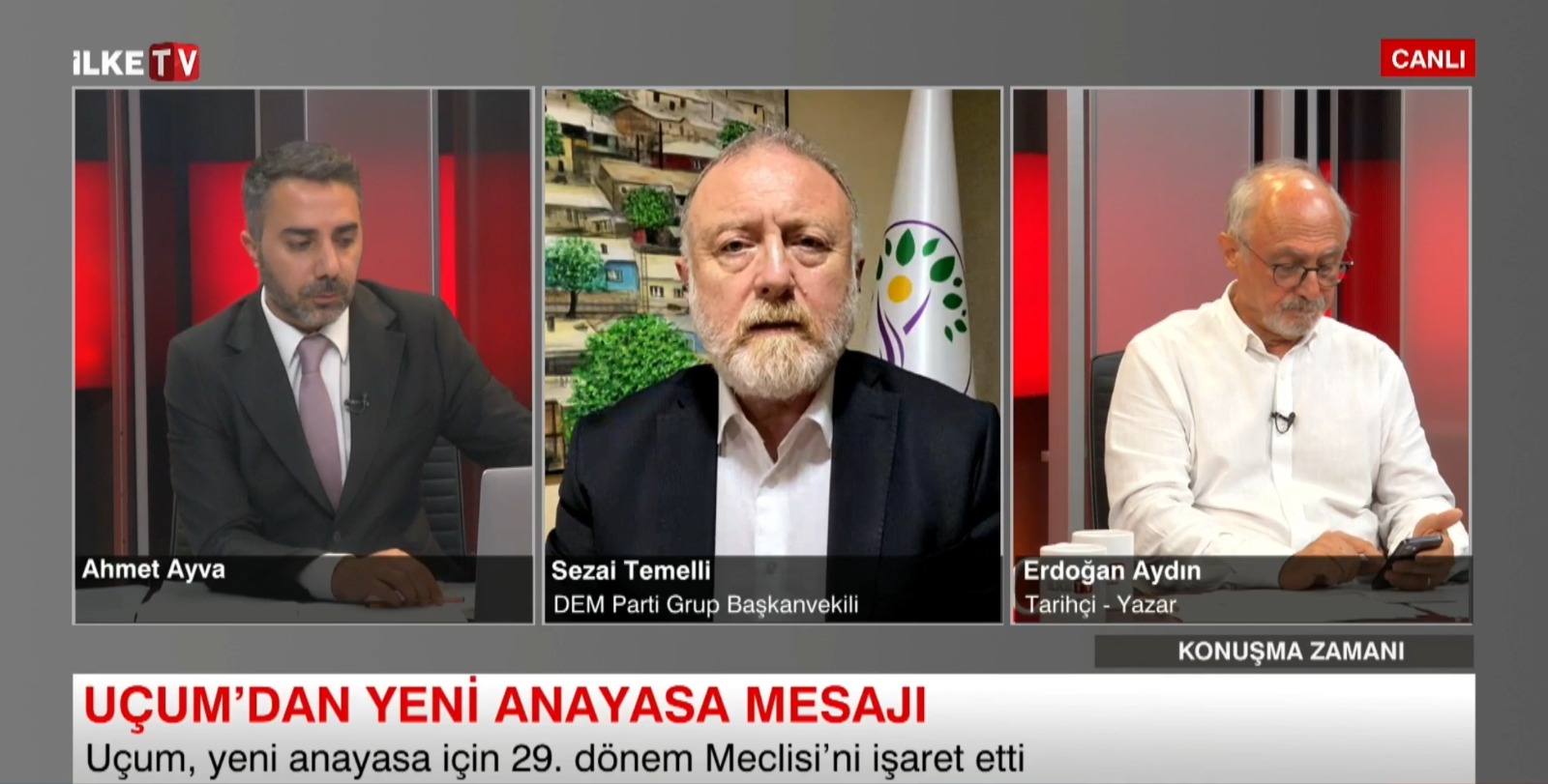 Sezai Temelli İlke TV’de: ‘Anayasa tartışması için önce uygun iklim yaratılmalı’
