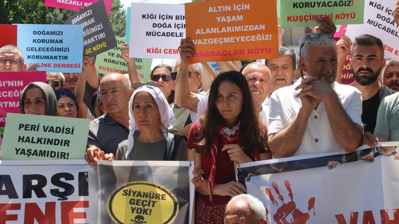 Esra Işık, Kiğı’daki eyleme katıldı: ‘Siyanürlü altın madenine geçit vermeyeceğiz’