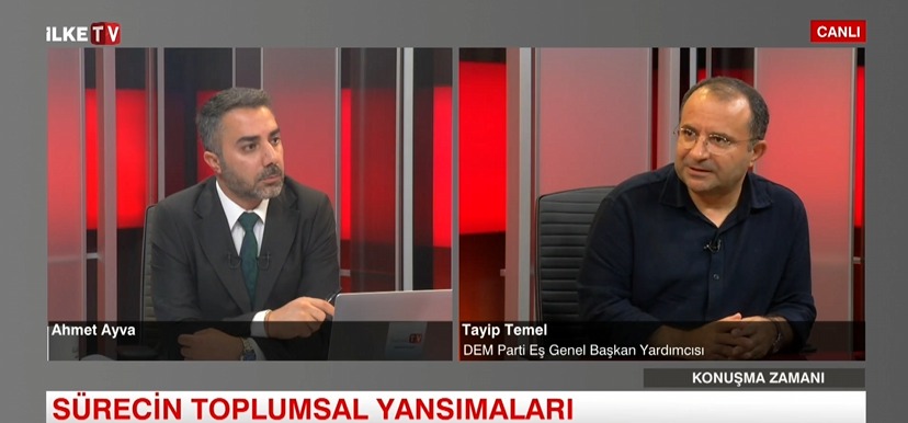 DEM Partili Tayip Temel İlke TV’de: Öcalan tarafların hassasiyetlerini gözeterek ortak bir nokta önerdi