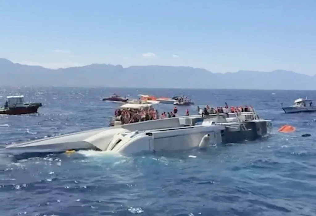 Girne’deki gemi kazasında kaybolan 20 kişiyi arama çalışmalarına devam ediliyor