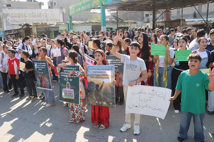 ‘3 saat değil, her kademede Kürtçe eğitim’ | Rojava’da eylemler sürüyor